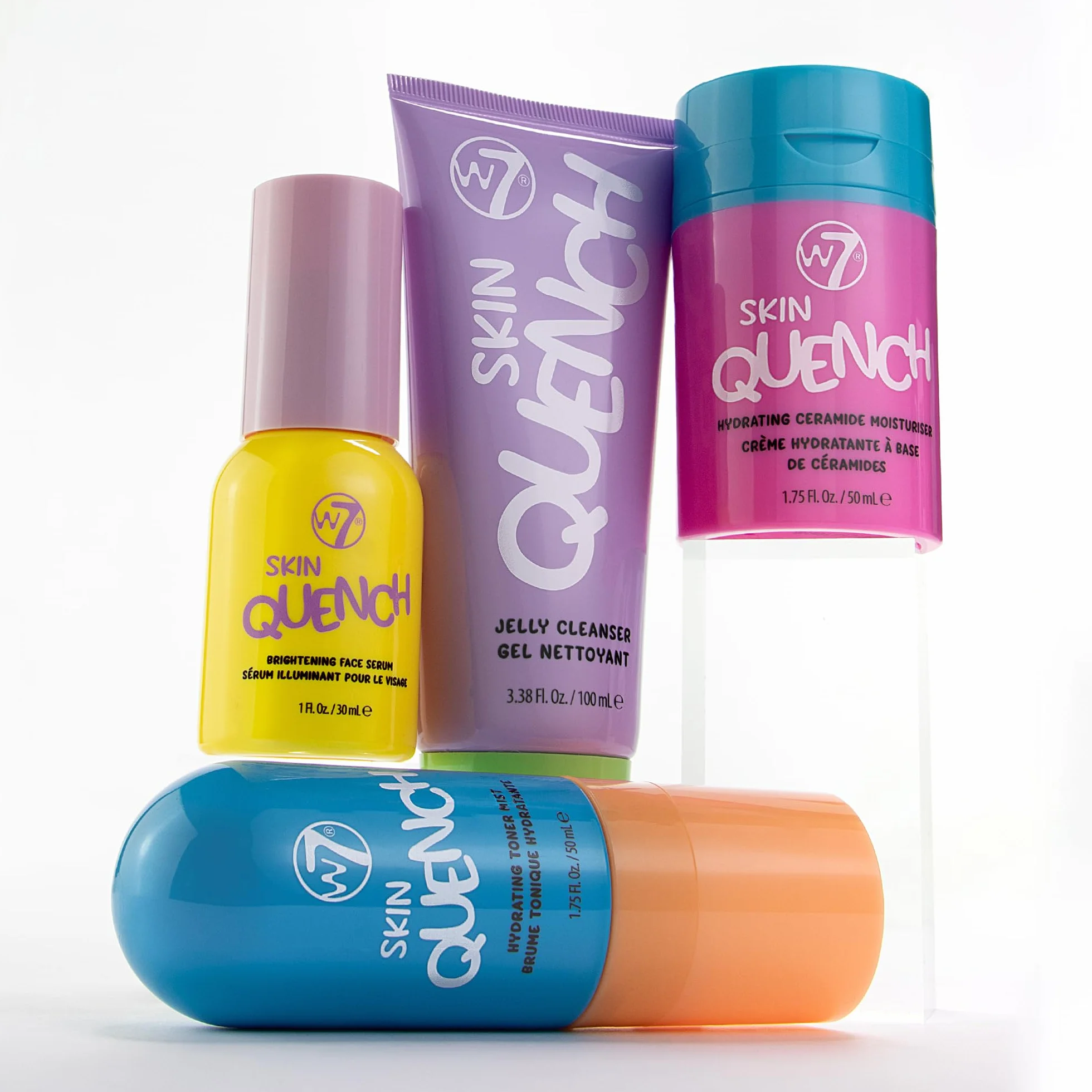 W7 Set regalo Skin Quench formato grande - Set di skincare idratante con aloe vera e ceramidi - Routine di skincare completa a casa di lunga durata