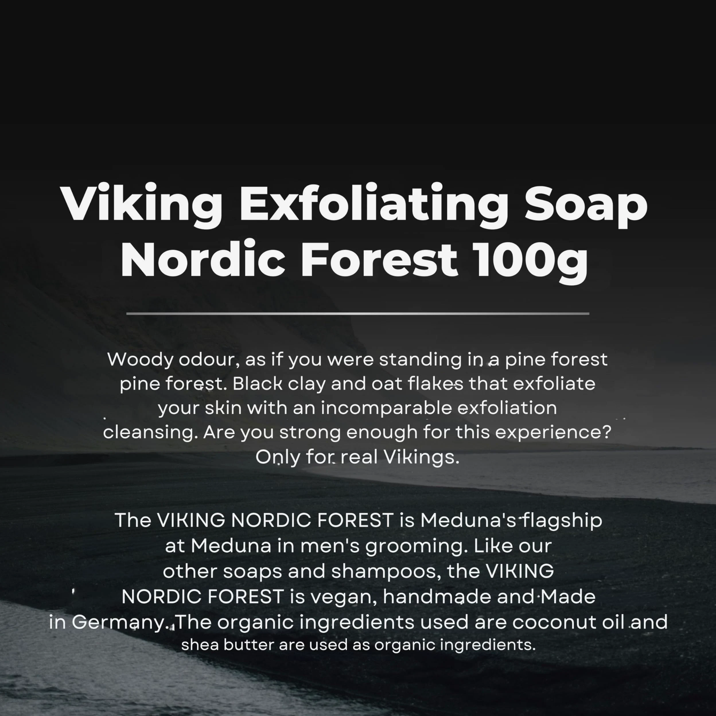 Viking Nordic Forest, confezione da 5 saponi esfolianti da uomo, Natural Shower Soap, cosmetici naturali, sapone naturale, 100 g, senza additivi chimici, vegano, senza sperimentazione sugli animali,