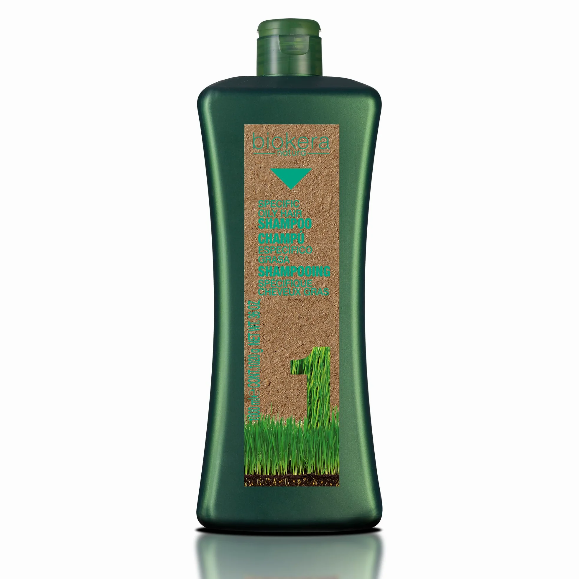 SALERM - Shampoo Antigrasa - Shampoo Specifico Grasso Biokera Natura - 1000 ml - per Capelli Grassi - con Lievito di Birra - Pulizia delicata - Proprietà Seboregolatrici