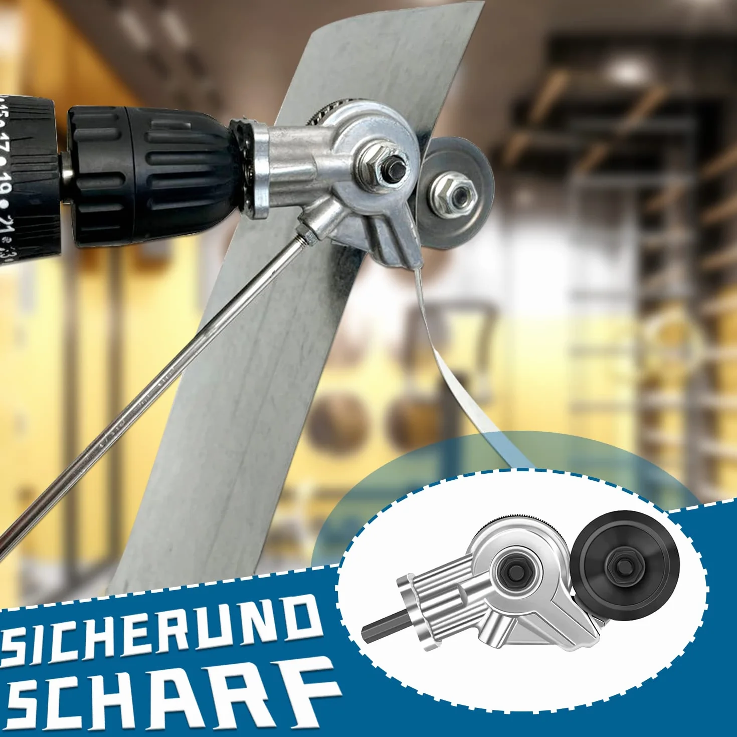 Accesorio de Taladro Nibbler Cortador de Metal Tijeras para Chapa