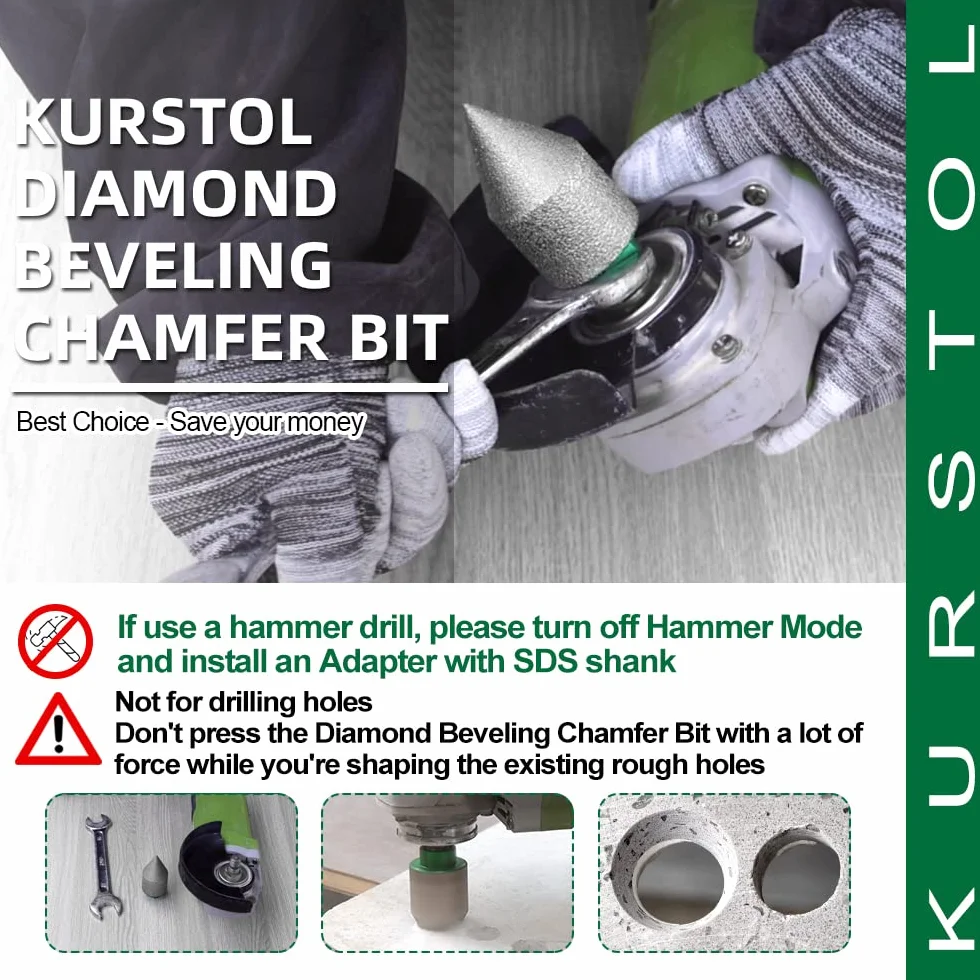 Punta per Trapano Diamantata 0-25mm Fresa M14 per Piastrelle Porcellana Ceramica Granito Marmo