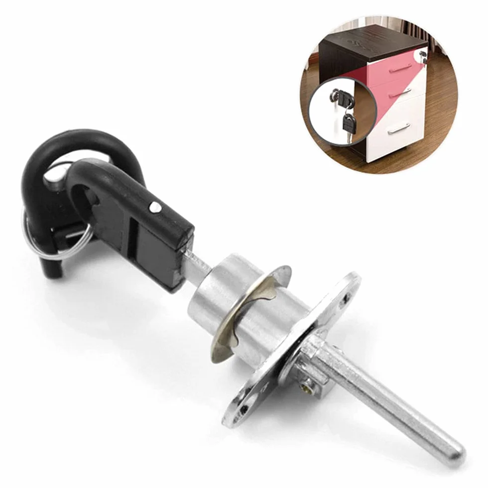Serrature per Armadietti Cassetto Stantuffo con Chiave 2 Pezzi