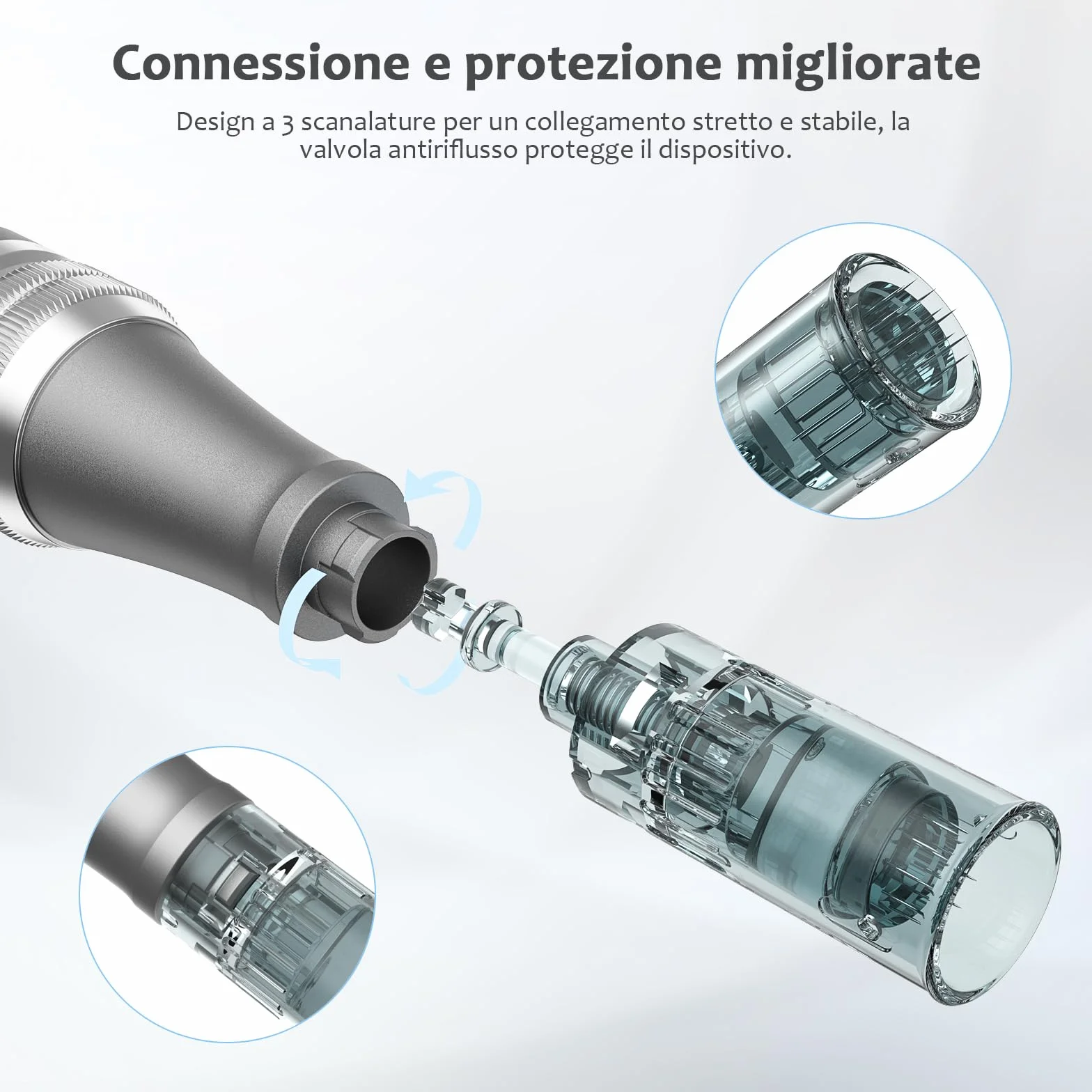 Ultima M8 Microneedling Pen, Macchina Professionale Microneedling Senza Fili, Microneedling Penna Kit per Viso Corpo Capelli Barba Crescita Regalo per Donne - 12 Cartucce di Ricambio