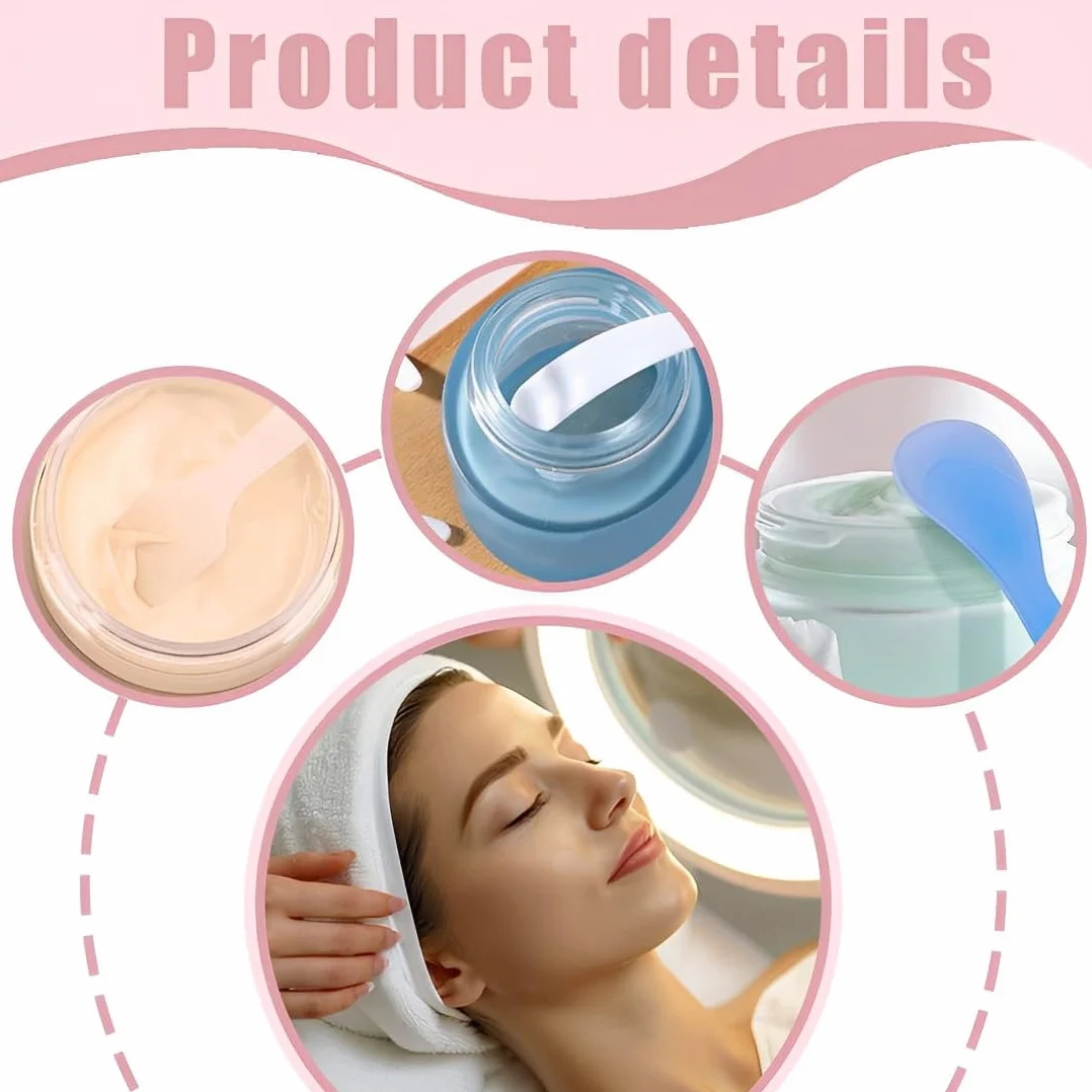 9PCS Mini spatola per trucco in Cura della pelle Applicatore cosmetico per il viso Cucchiaio per maschera per il viso Crema Lozioni Idratanti