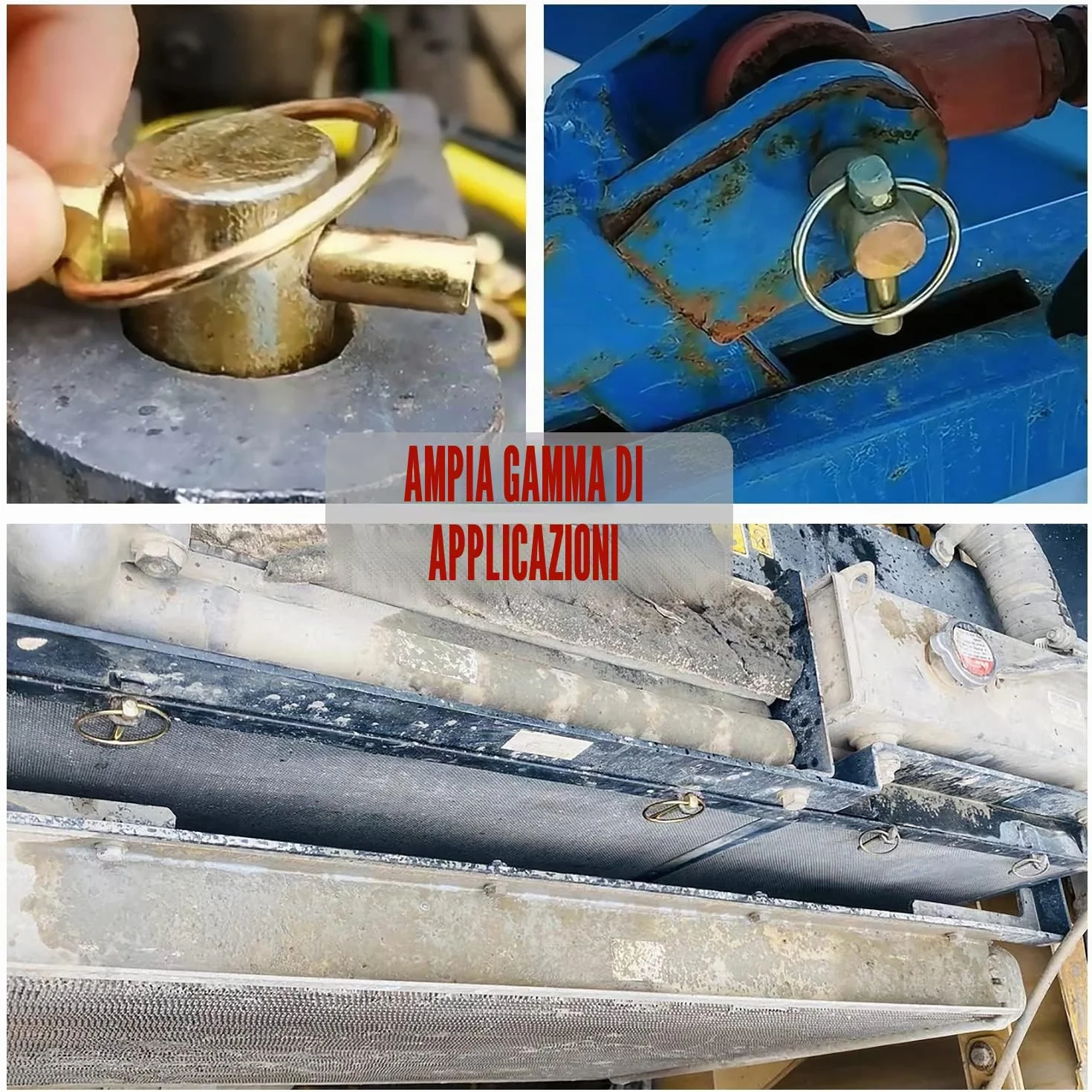 Coppiglie Spine Scatto Coppiglie ad Anello 14 Pezzi Acciaio per Rimorchi Trattori Veicoli Agricoli