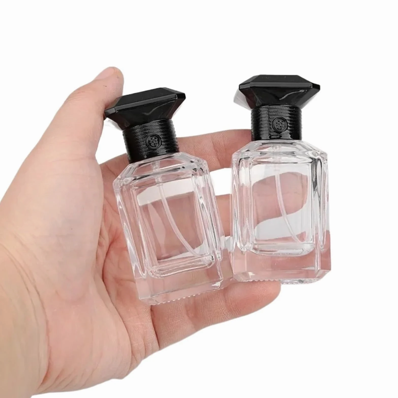 Flacone Spray Vuoto 5 flaconi di profumo vuoti da 30 ml, in vetro, ricaricabili, spray, for cosmetici liquidi, oli essenziali, campioni, contenitori for profumi