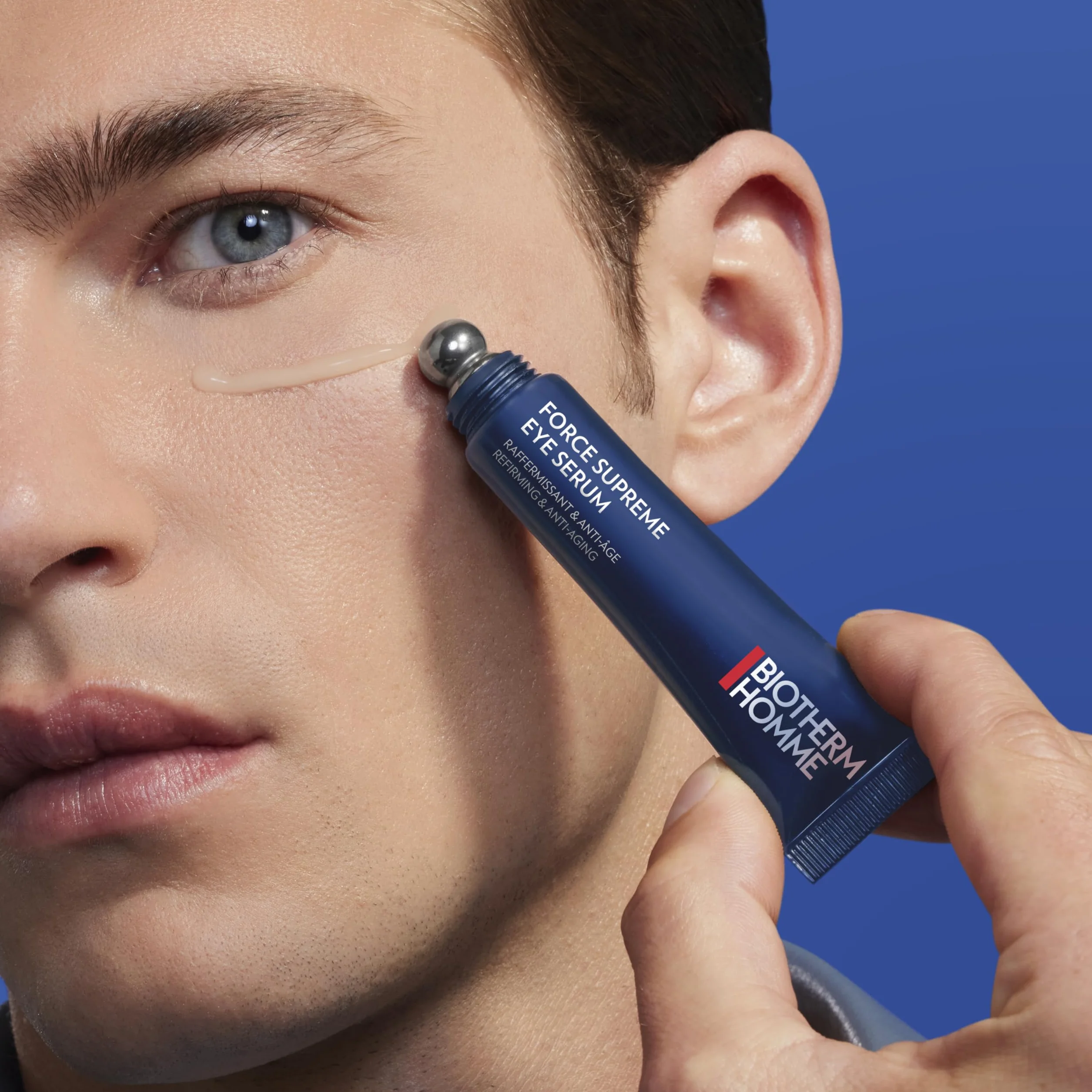BIOTHERM HOMME Force Supreme Eye Serum, Siero Occhi Anti-Età per Uomo, Per Pelli Mature, Azione Tonificante, 15 ml