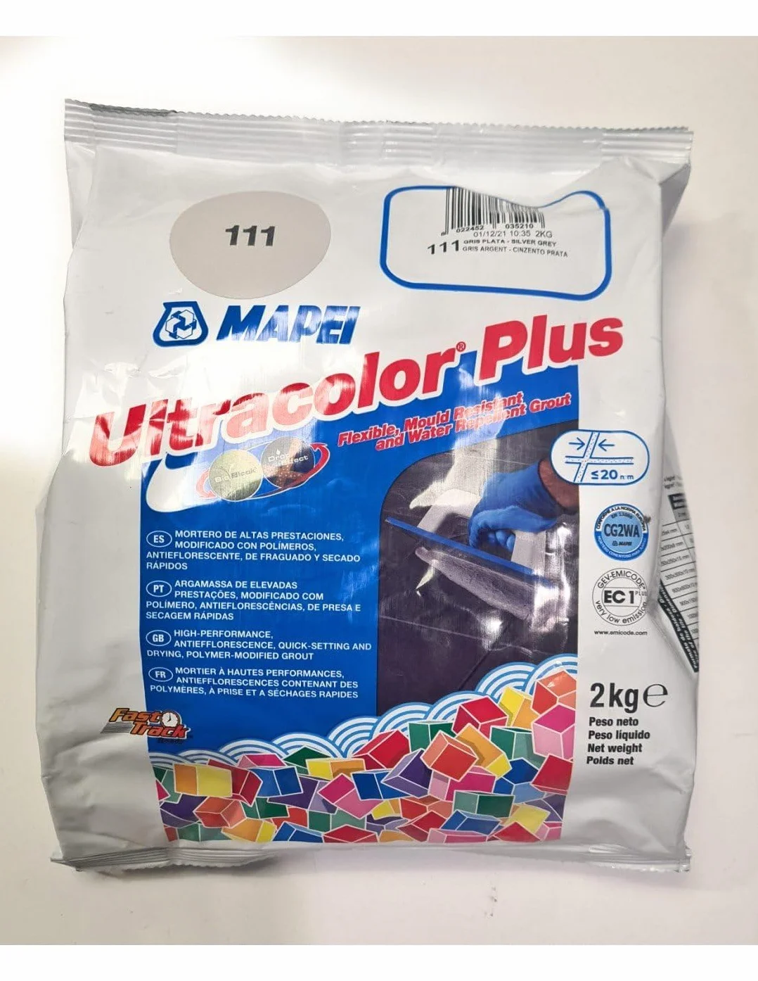 Mapei Ultracolor Plus 111 zaprawa fugowa szara srebrna 2 kg