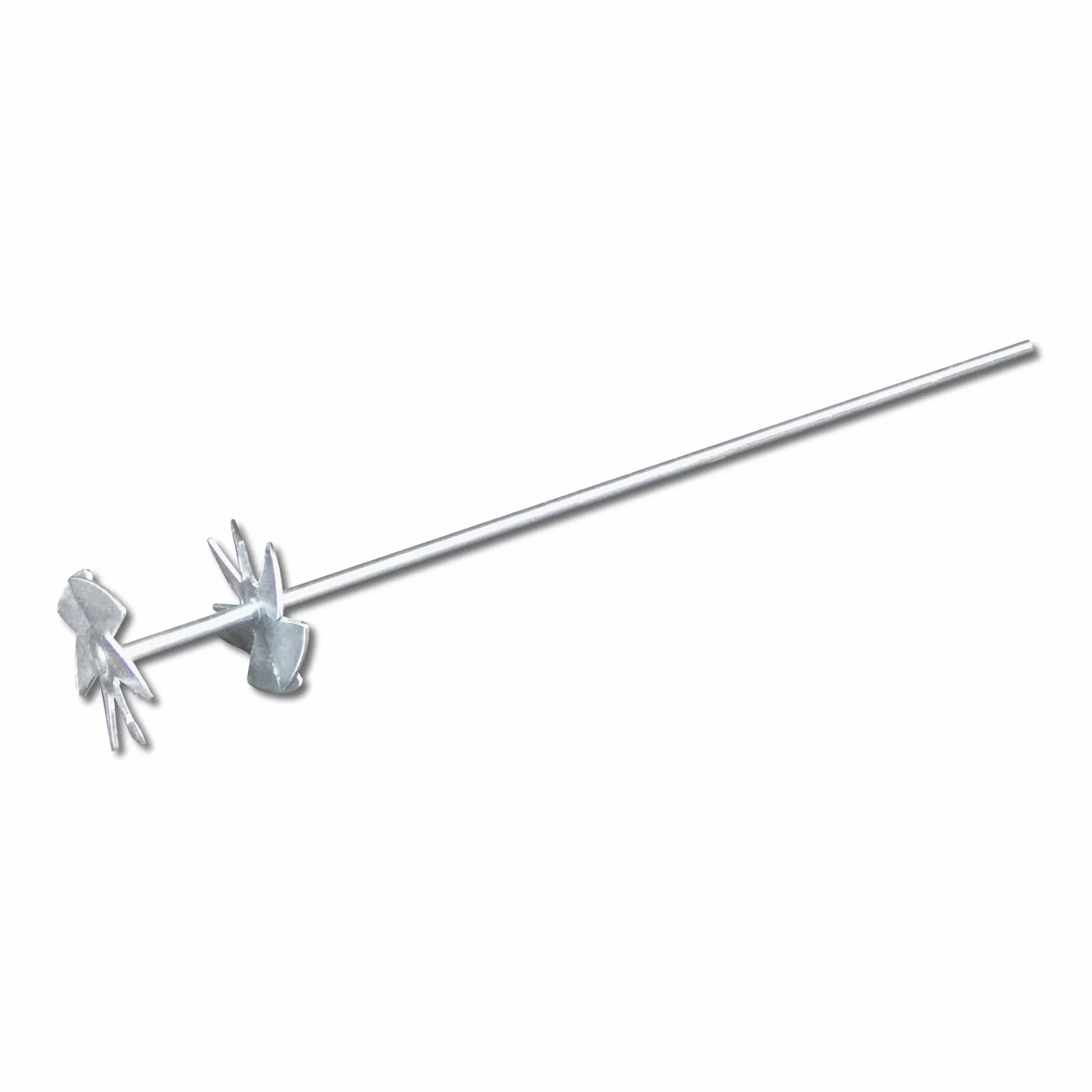 DEWEPRO Miscelatore per Pitture e Vernici Frusta Doppia Testa a Stella Zincata Ø75x500mm