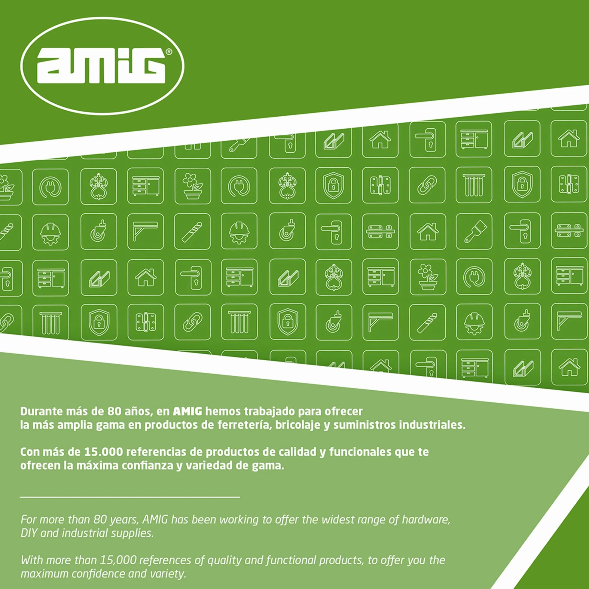 Amig Set di 2 guide scorrevoli Mod.40 in acciaio zincato 25 kg/coppia con chiusura automatica