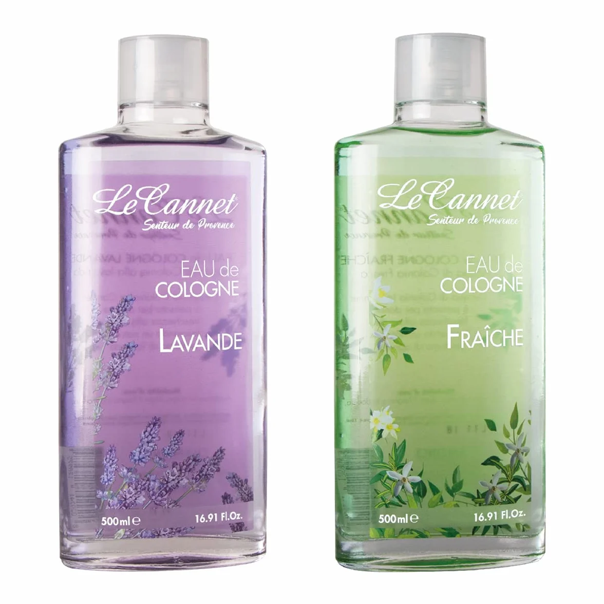 LE CANNET | Eau De Cologne - Acqua di Colonia Donna, Profumo Naturale e Sensazione di Freschezza, Perfetta per chi Ama le Fragranze più Classiche, Lavanda, 500 ml
