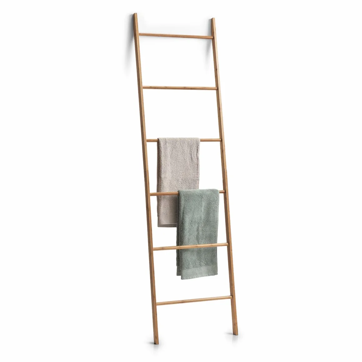 Zeller Portasciugamani a scala bambù 50 x 3,5 x 182,5 cm Naturale