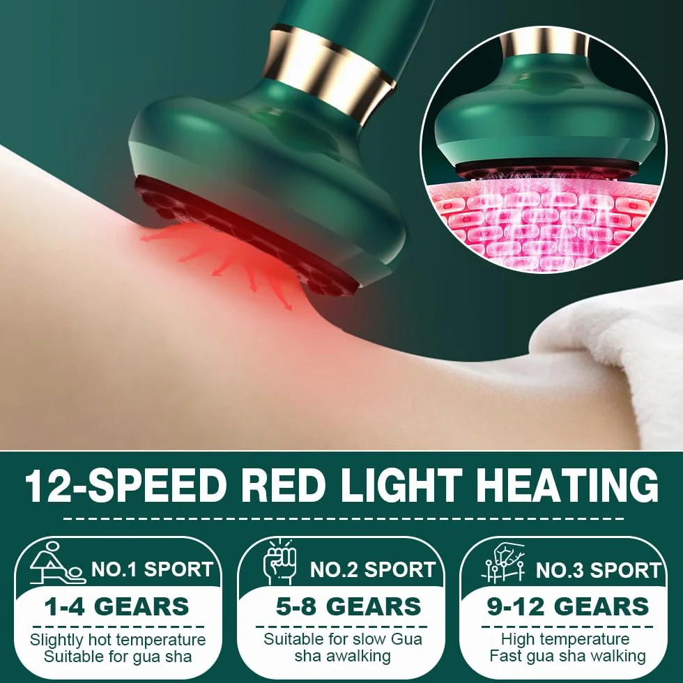 Massaggiatore AntiCellulite, HOVCEH Intelligente Coppettazione Elettrica per Gambe, Corpo, Addome, 12 Fasi Velora Massaggiatore Anti Cellulite per uso Domestico