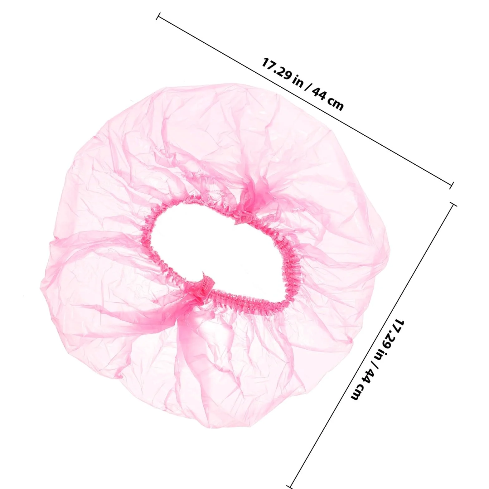 DOITOOL Cuffie da Doccia Impermeabili Donna Rosa in Plastica Elastiche Grandi 44 Cm per Spa e Viaggio Confezione da 500 Pezzi Facili da Trasportare