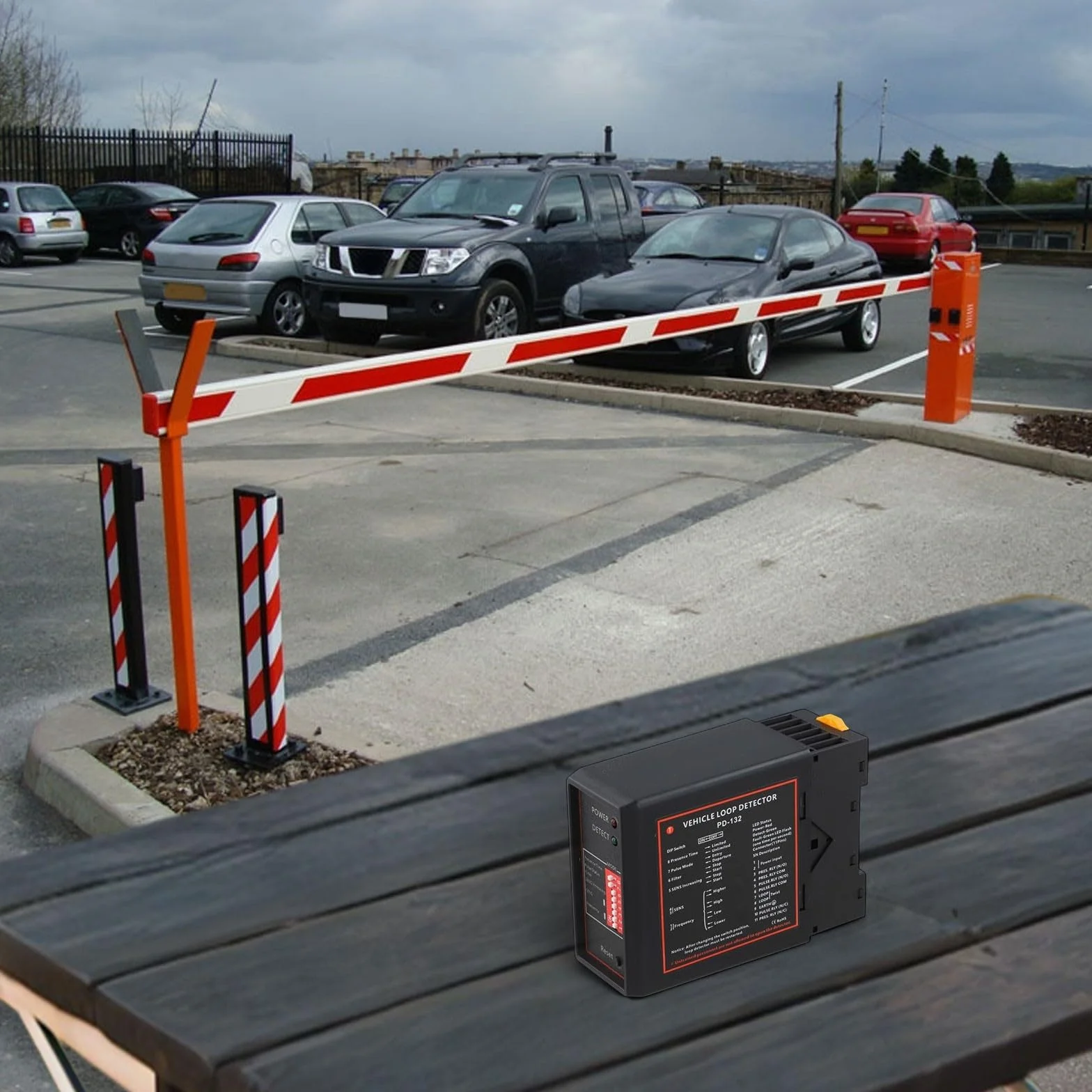 Sensore di circuito induttivo a canale singolo DC12V/24V per barriera di parcheggio automatica ACCESS nero