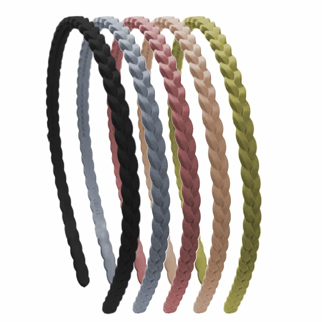 5 Pezzi Cerchietti Semplici Fasce per Capelli Denti Fasce per Capelli Sottili Cerchietti Colorato Antiscivolo Cerchietto per capelli in plastica per Donne e Ragazze