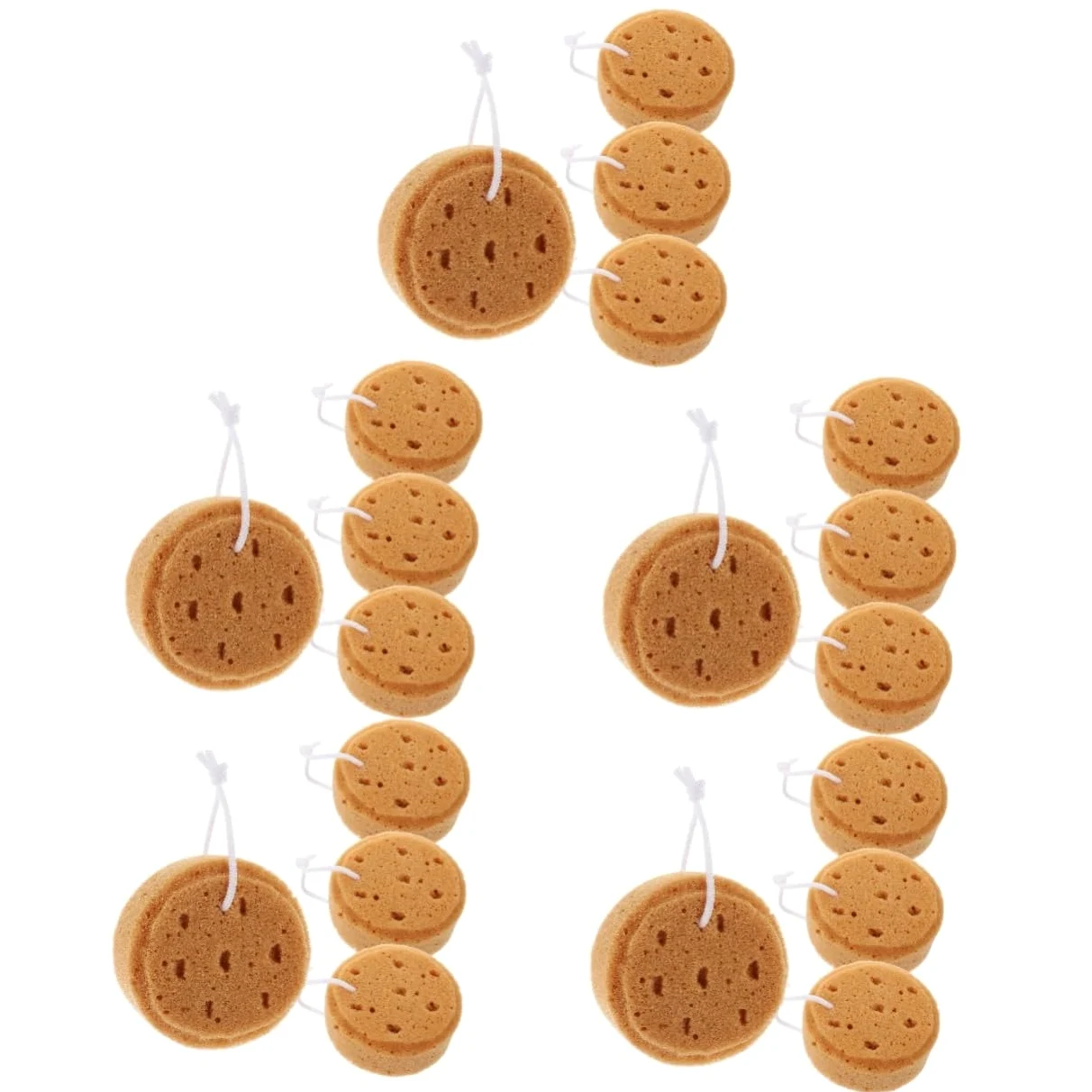FOMIYES 5 Set di Spugna da Bagno per Il Corpo Esfoliante Scrubber per Morbida Spugna per Il Lavaggio del Corpo Adatta alla Pelle 4 Pezzi*5