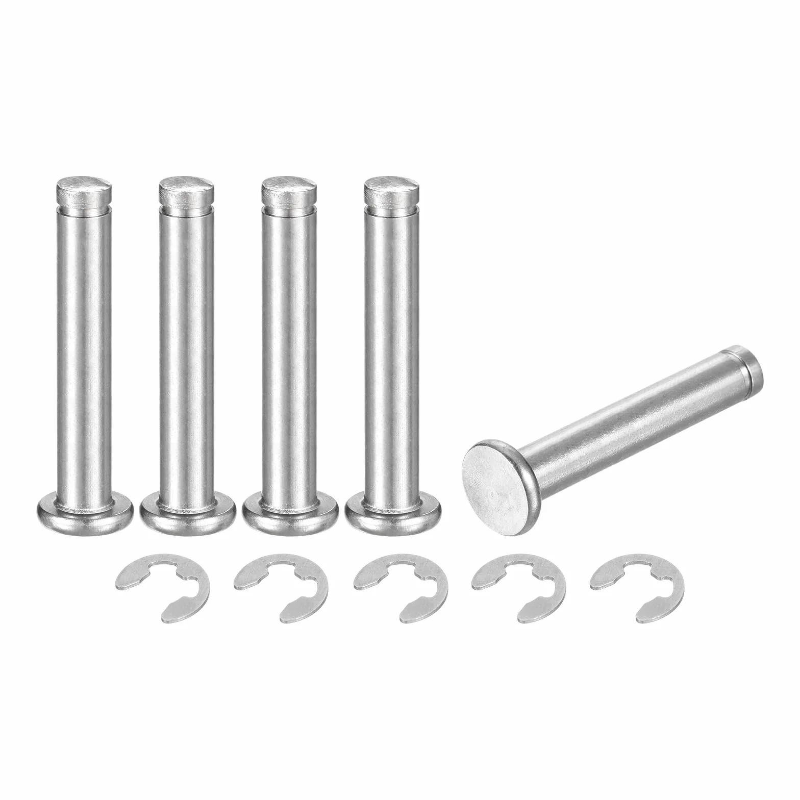 QUARKZMAN 5Set M6x35mm Perno Posizionamento Cilindrico Elastico Acciaio Inossidabile 304 Argento