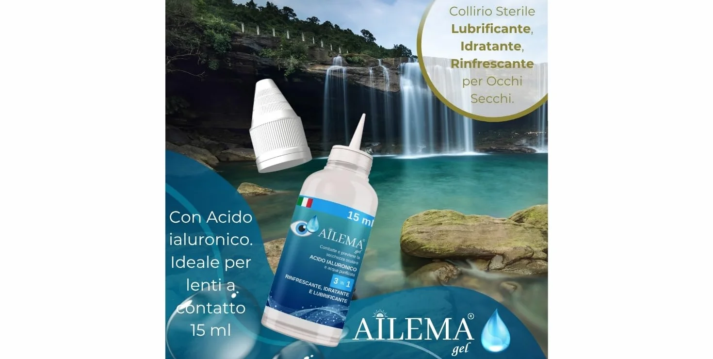 Collirio Umettante con Acido Ialuronico Maxi Formato 15 ml | 3 in 1: Lubrificante, Rinfrescante e Drenante | Sollievo Immediato per Occhi Secchi e Irritati | Uso Quotidiano |Effetto Immediato