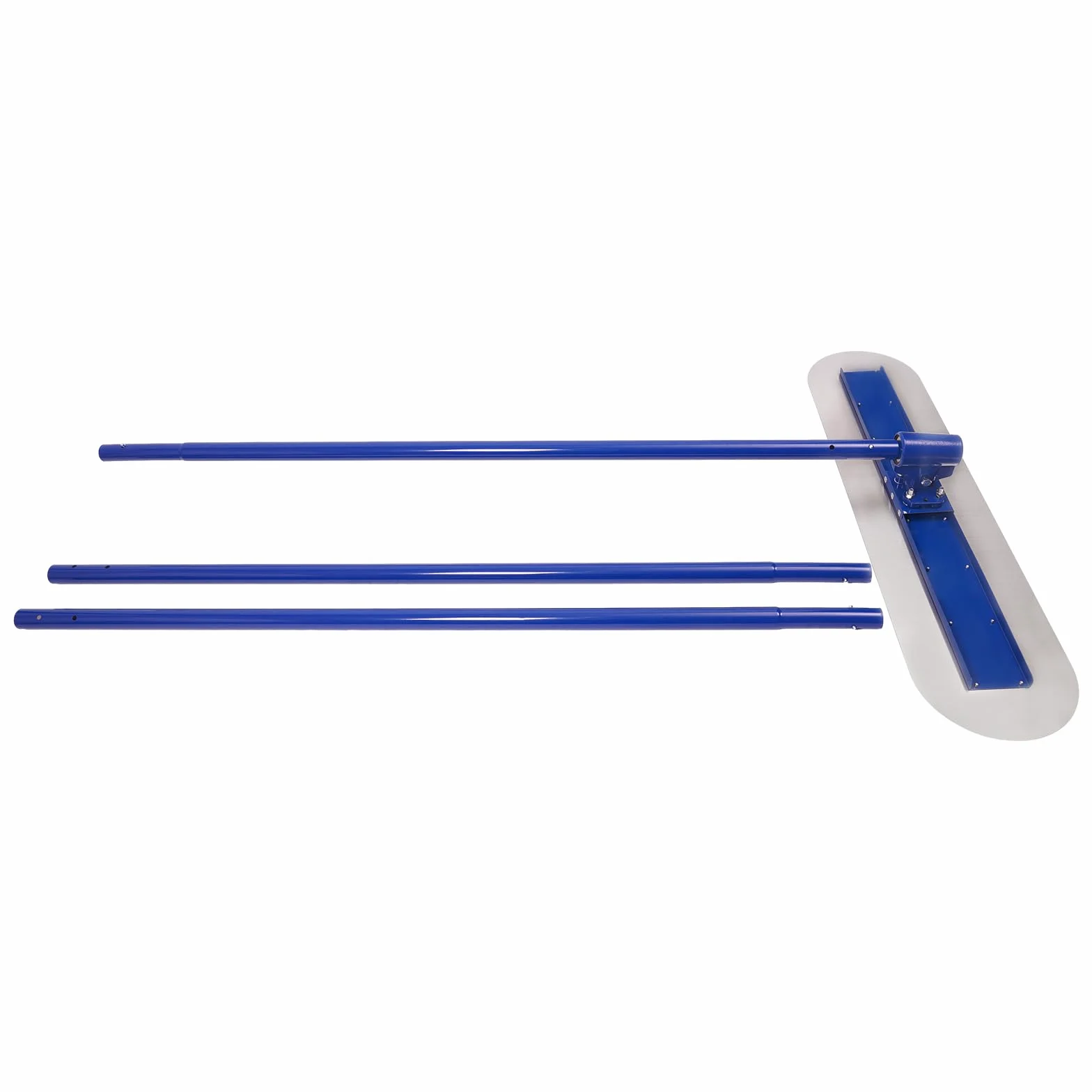 Distributore per calcestruzzo 120x30 cm acciaio manici 1,8 m intonacatura blu