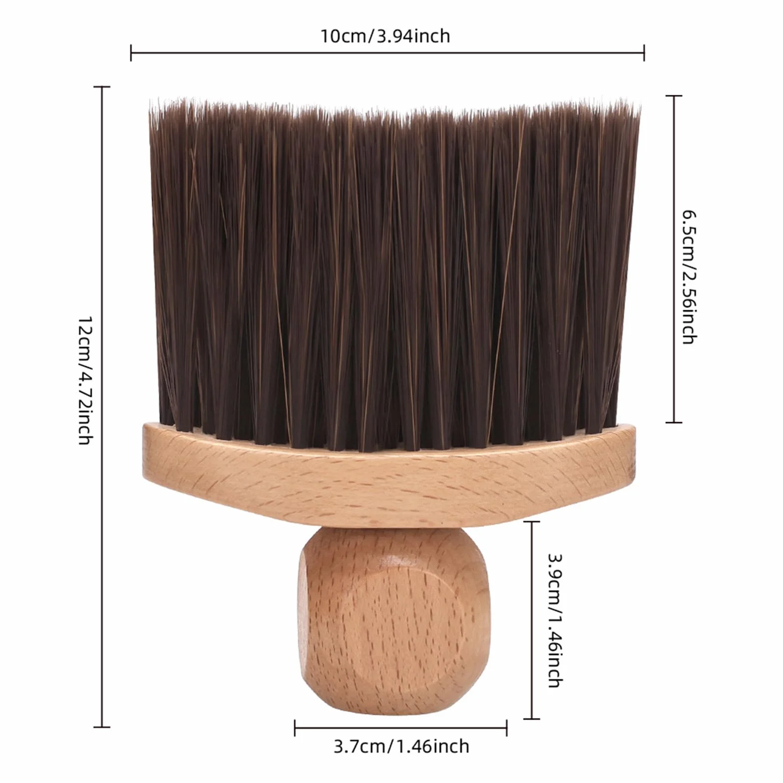 Spazzola per collo da, con setole morbide, spazzola per spolverare i capelli con manico in legno, per barbieri, saloni di bellezza, case residenziali, appartamenti, parrucchieri, uomini