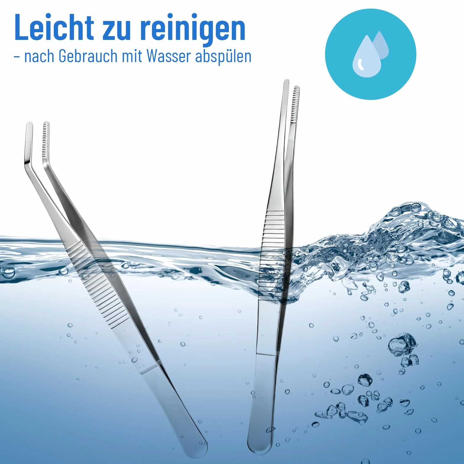 Pinzette Chirurgiche Curve 14cm Acciaio Inox Antiscivolo per Animali Acquatici