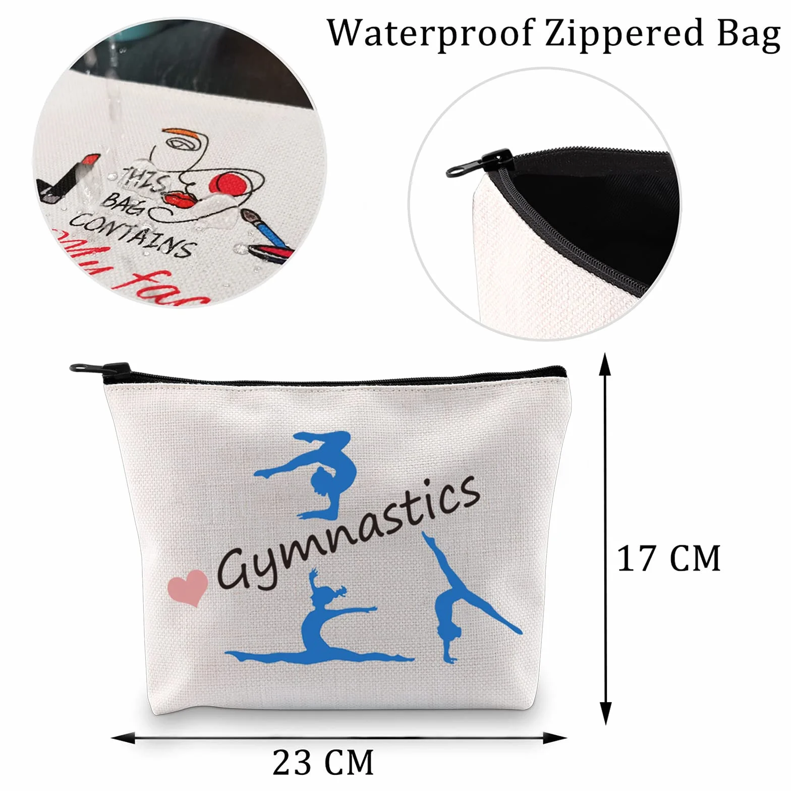Ginnastica Regali Trucco Sacchetto Cosmetico per Ragazze Borsa da Viaggio Borsa da Toilette
