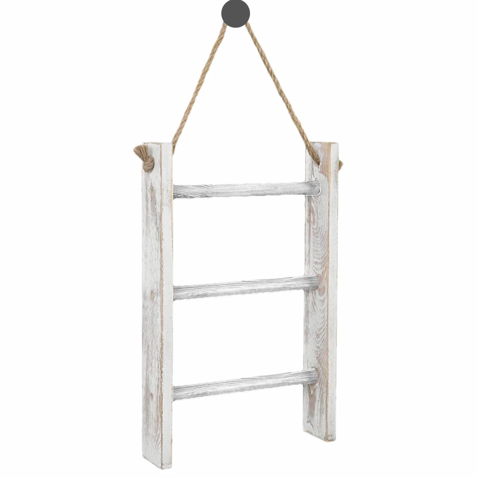 Scala Porta Asciugamani Bagno 3 Livelli Legno 26x5,5x40cm