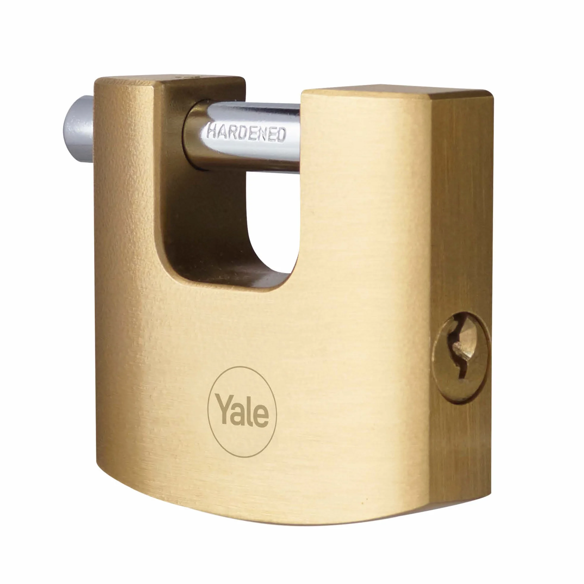 Yale Lucchetto Rettangolare Ottone Alta Sicurezza Y114B/60/114/1 con Arco Acciaio Temprato 3 Chiavi