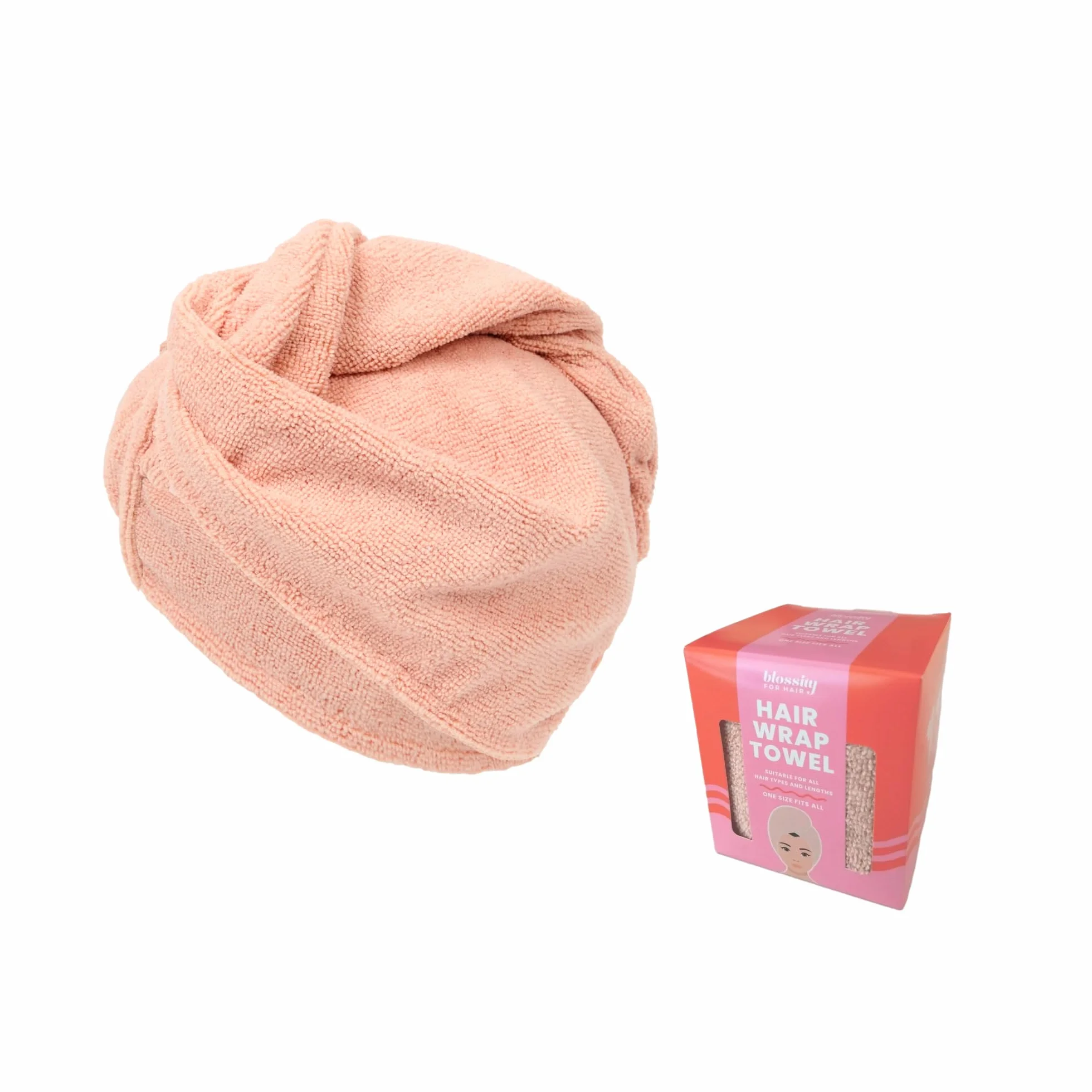 Turbante Capelli in Microfibra, Asciugamano Super Assorbente per Asciugatura Rapida, Leggero con Bottone Anti-Crespo, Certificato OEKO-TEX, Ideale per Capelli Ricci e Lunghi, Colore Pesca