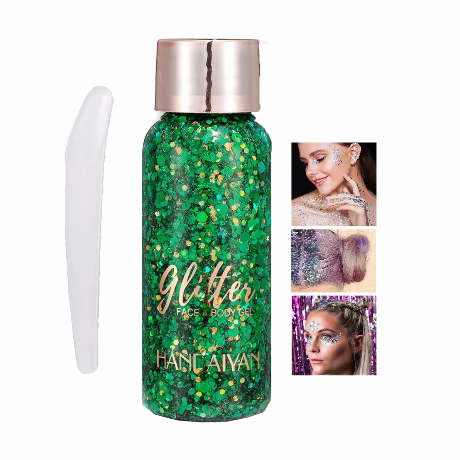 30ml Glitter Corpo, Glitter Gel Corpo,Glitter Body Gel, Glitter Gel Viso per Viso, Unghie, Occhi, Labbra, Capelli, Corpo, per Musica, Festival, Feste in Maschera