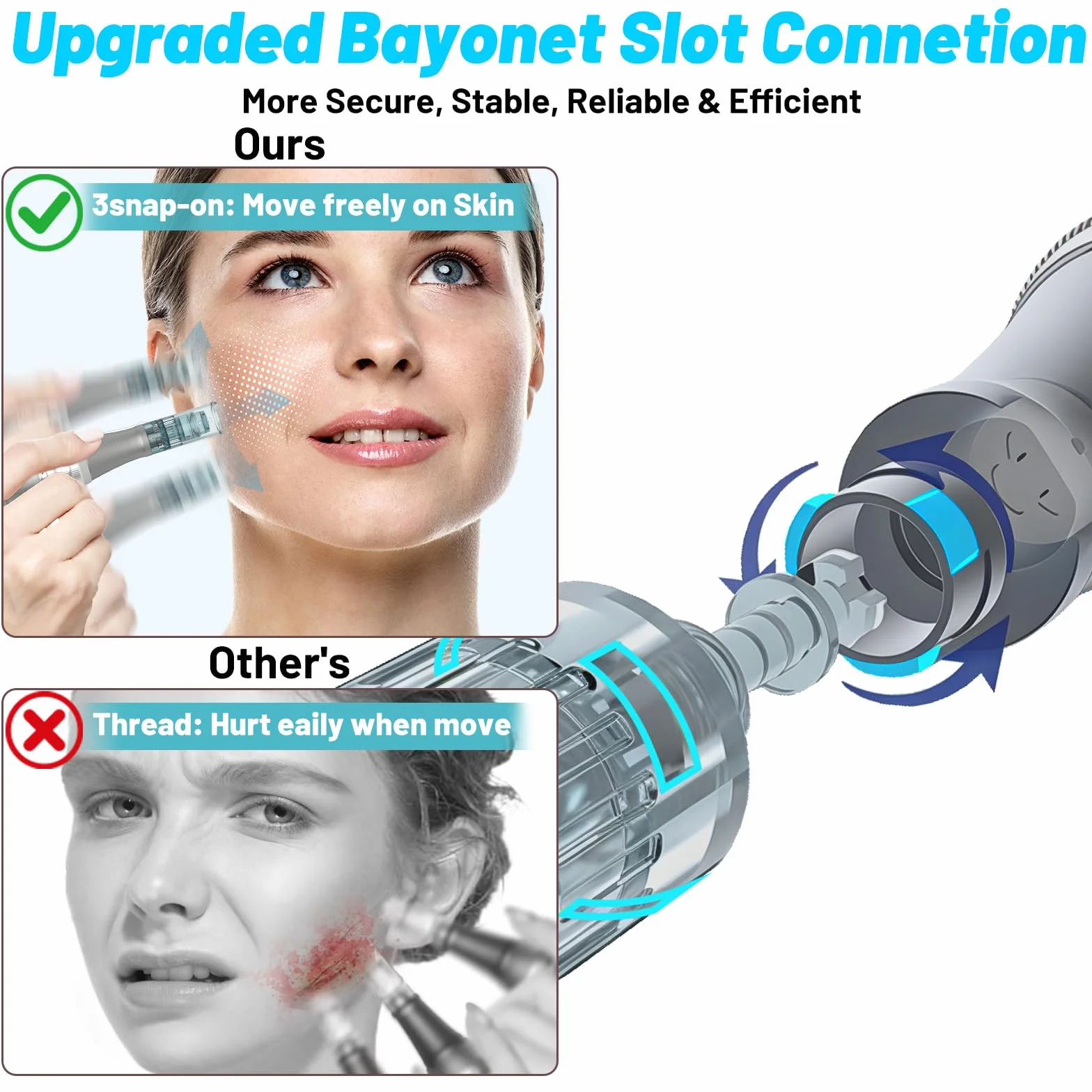 Dr. Pen M8S Microneedling Pen Professionale Wireless, Dermapen Elettrico Senza Fili con 25 Cartucce Aghi Originali, 6 Velocità Regolabili e Display LED, Trattamento Pelle Viso, Capelli e Corpo