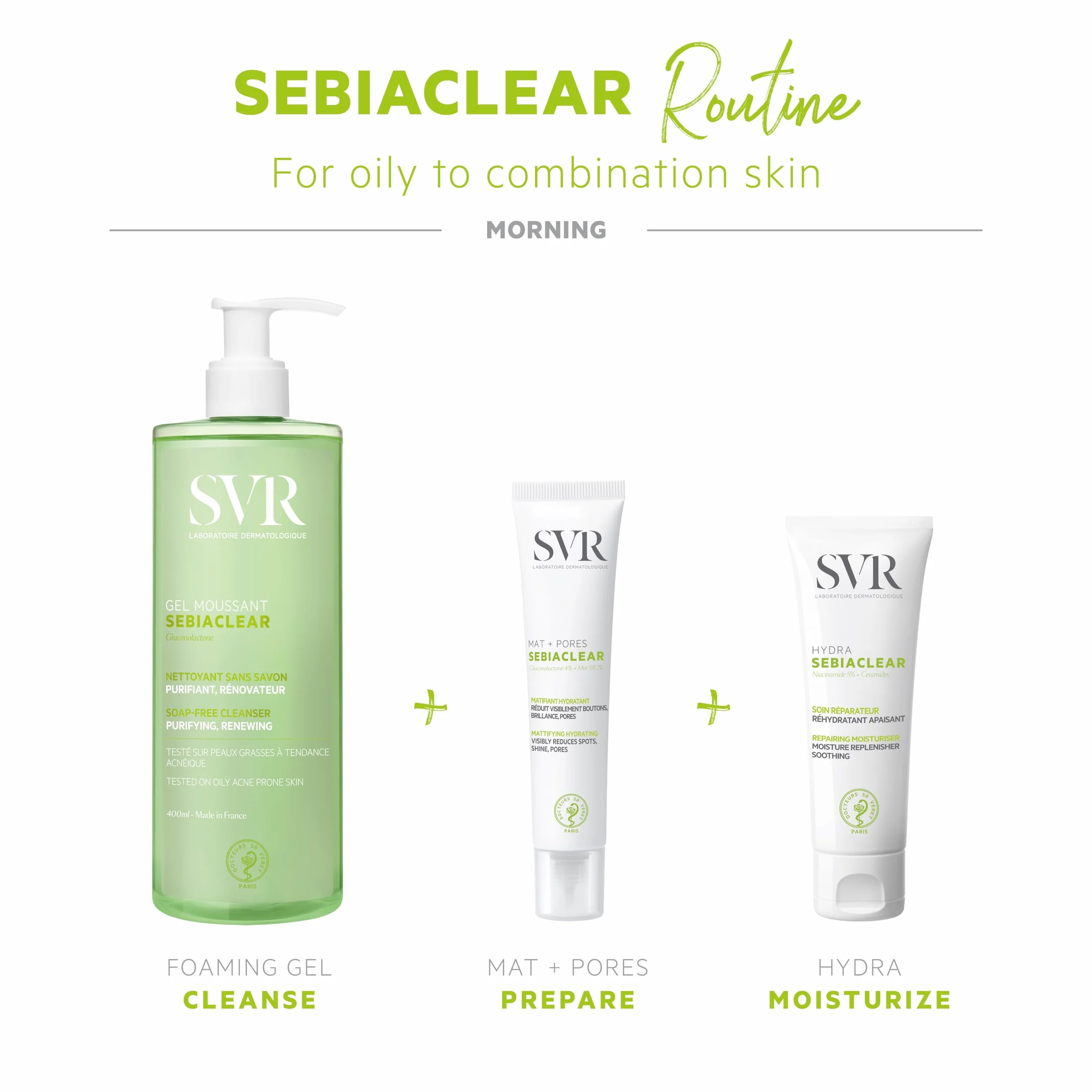 Svr Idratante sebiaclear cr mat+pores 40ml
