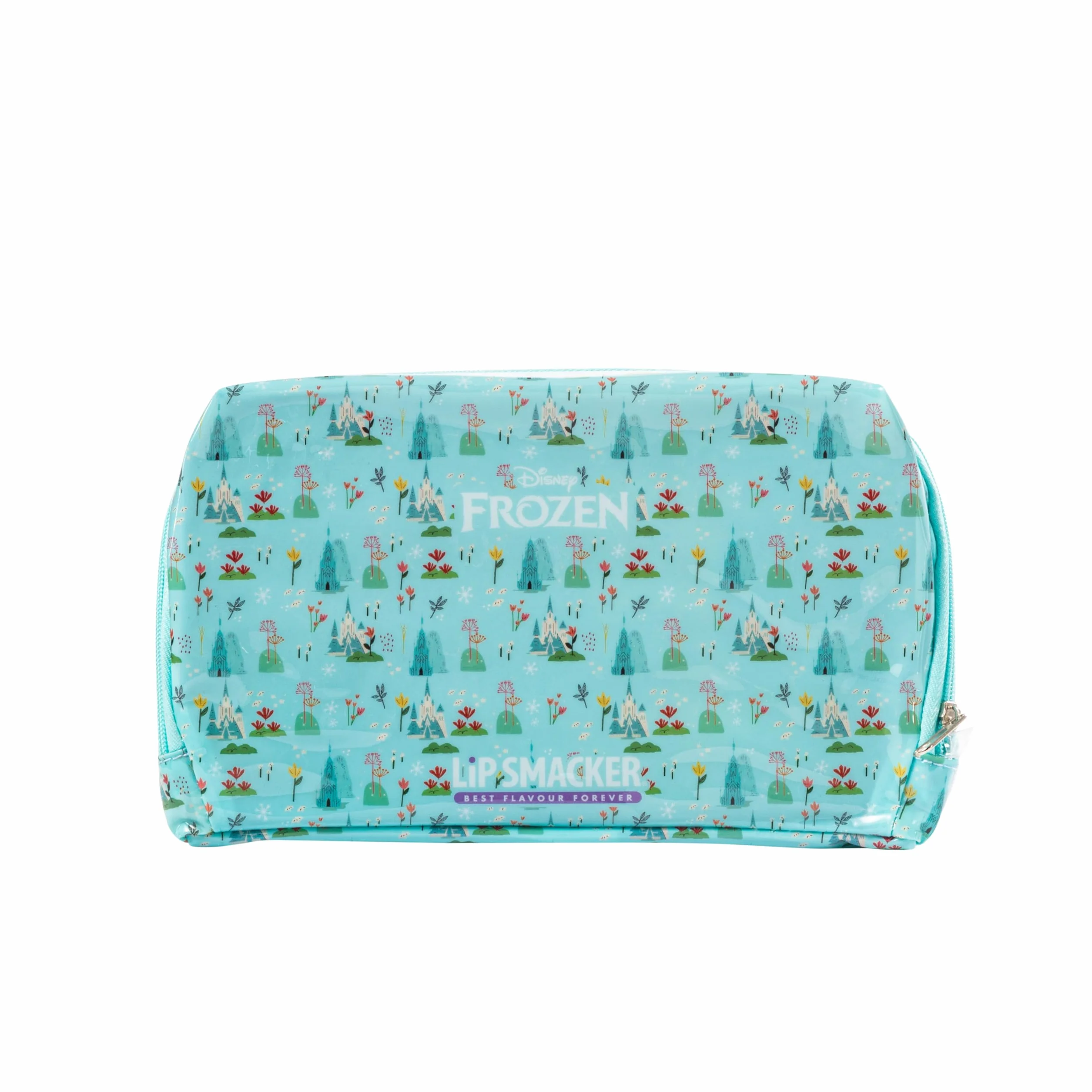 Lip Smacker Frozen Essential Makeup Bag, Set di Trucchi Frozen per Bambina con Lucidalabbra, Ombretti Luminosi, Applicatori e Accessori per un Look da Principessa Disney
