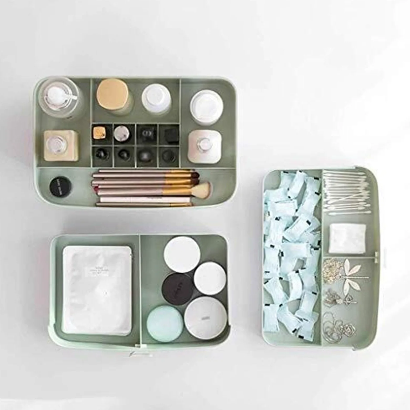 Porta Trucchi,Toeletta Scomparti per L'organizzazione E La Conservazione dei Cosmetici del Trucco Multifunzione