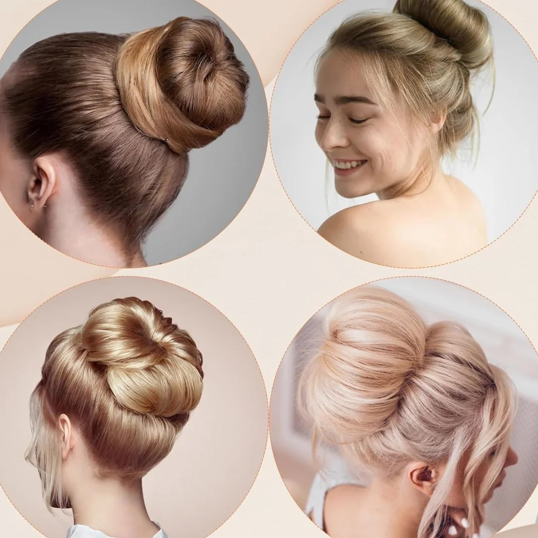 3 Pezzi Chignon per Ciambella,Chignon Facile Per Capelli Chignon Bun Maker, Fashion Hair Styling Clip Hairstyle DIY Tool per Ragazza Donne