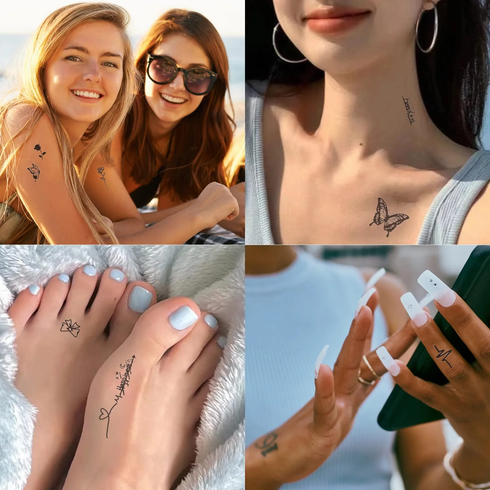 Sugeru 15 Fogli Super Resistente Tatoo Temporanei (214 Motivo), 2 Settimane - L'originale | Resistente All'acqua + Vegan + Nuova Tecnologia | Tatuaggi Semipermanenti, Tattoo Temporanei,Tattoo