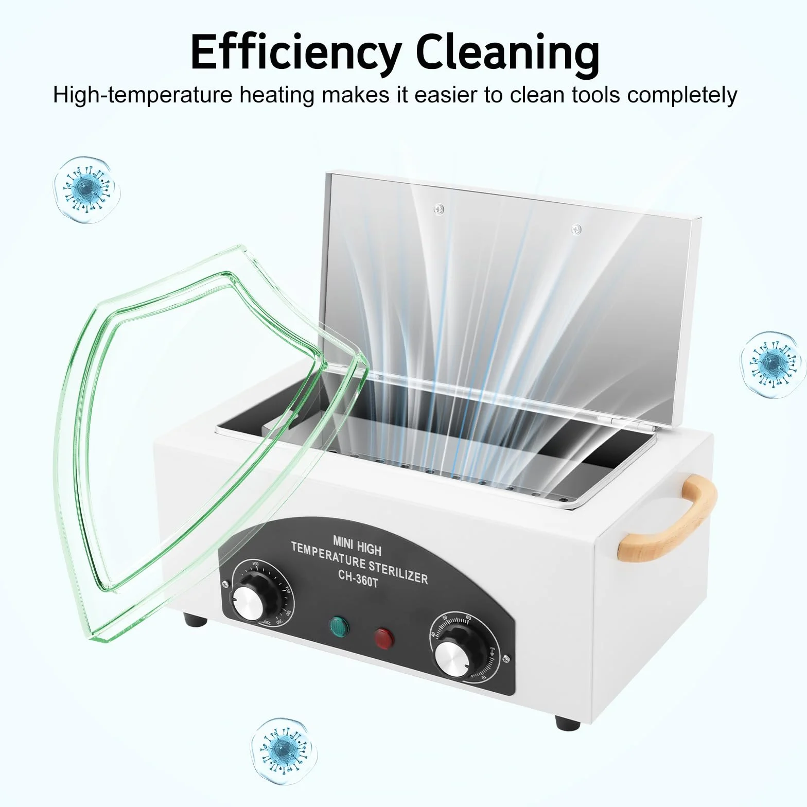 Sterilizzatore Ad Aria Calda, 300W 2L Sterilatore Materiale Ungheria, Con Timer E Indicatore Luminoso, Autoclave Sterilizzazione, Per Disinfettare Forbici, Pinze, Asciugamani E Strumenti Manicure Ecc