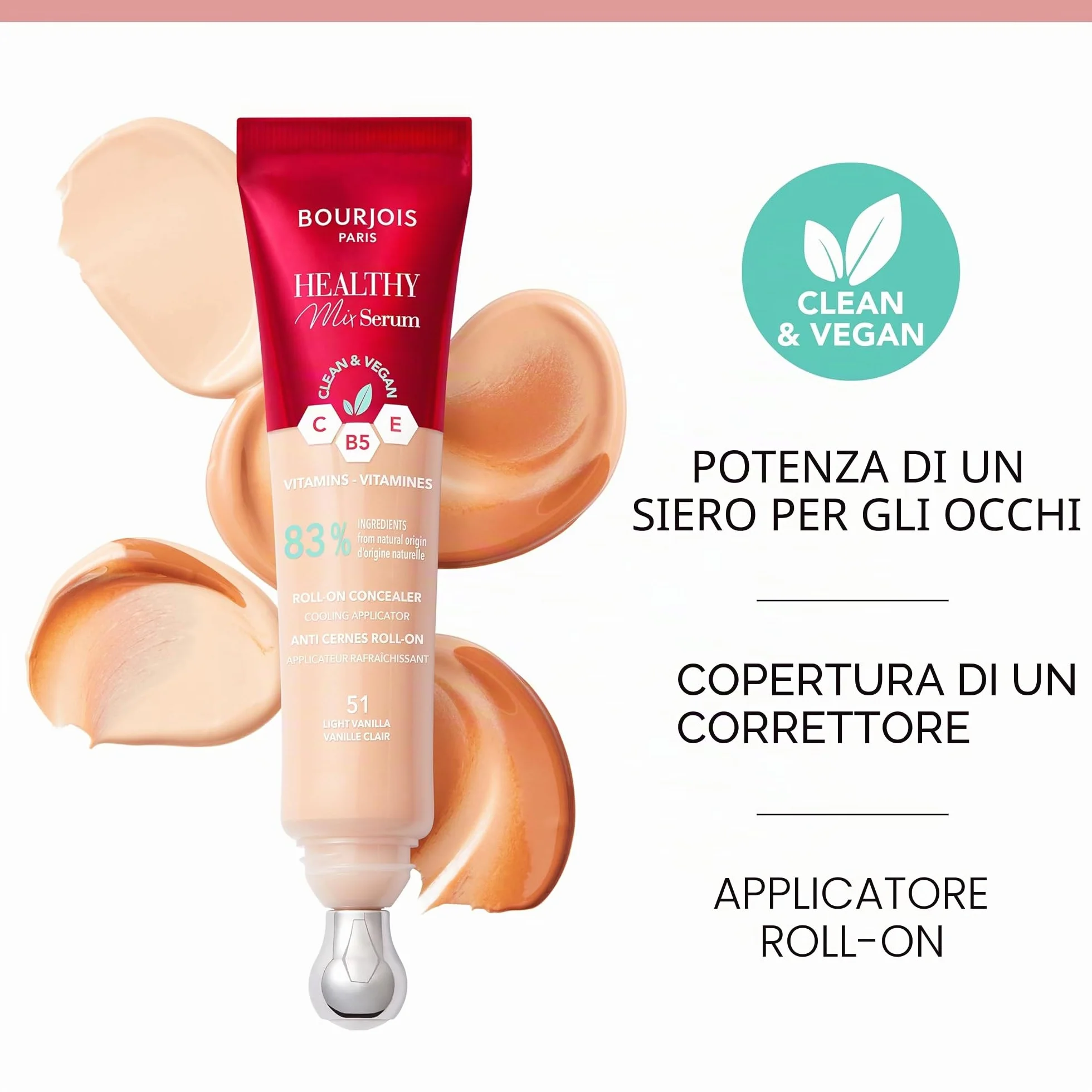 Bourjois correttore Healthy Mix Serum Corrector Lã­Quido 52-Beige 11Ml, 11 ml