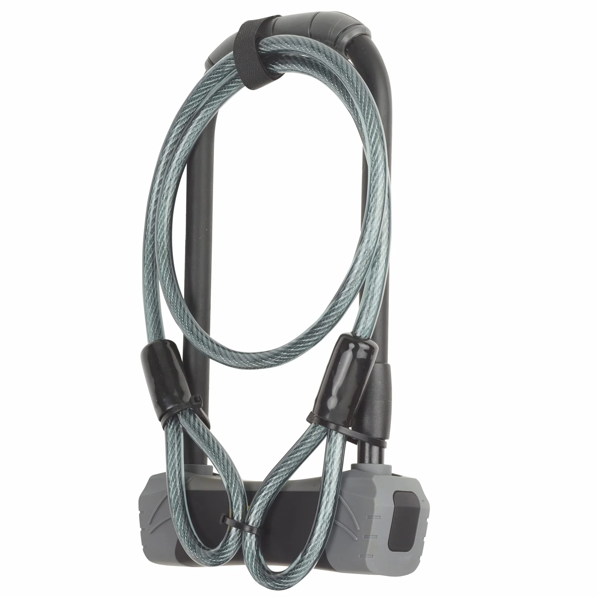 Yale YUL3C/14/230/1 Lucchetto a U 230 mm Arco Rinforzato Acciaio Ø14 mm Serratura Chiave Alta Resistenza Cavo Acciaio 1200x10 mm per Bici Moto