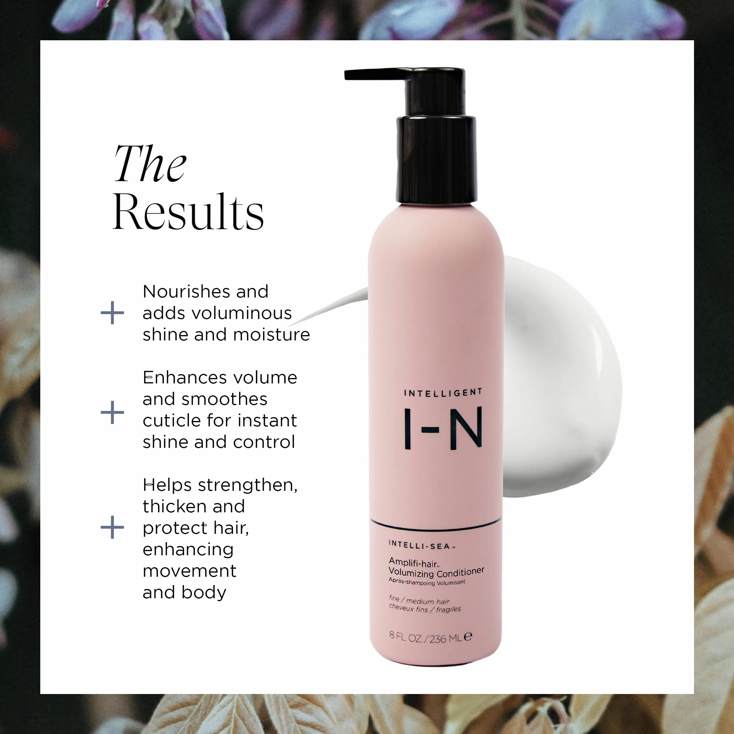 Intelligent Nutrients Amplifi-hair, balsamo volumizzante idratante leggera e districante per capelli fini, formula condizionante vegana, 8 oz
