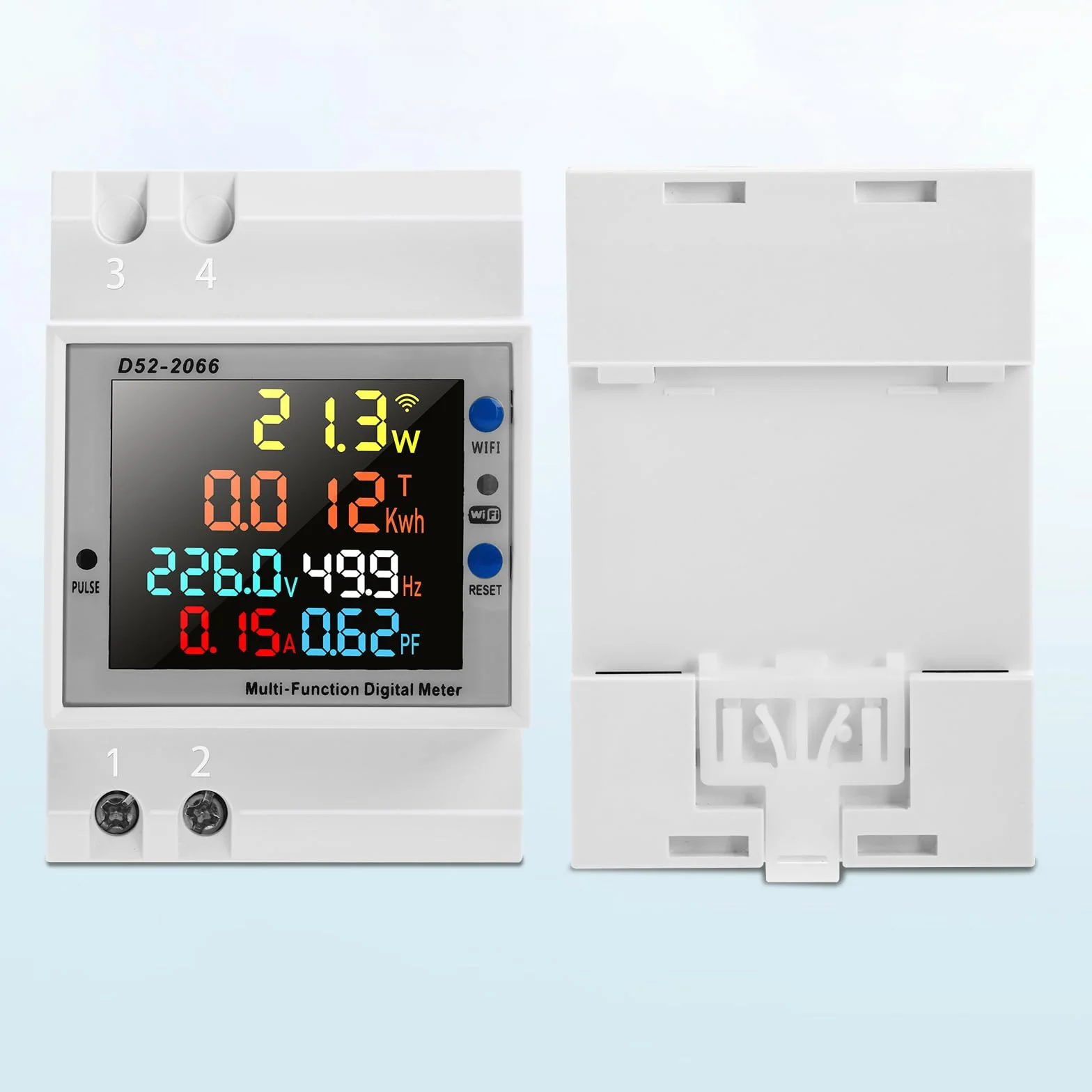Diymore Contatore Elettrico Monofase 100A, AC40-300V Misuratore di Energia WiFi su Guida DIN con Telecomando Tuya APP