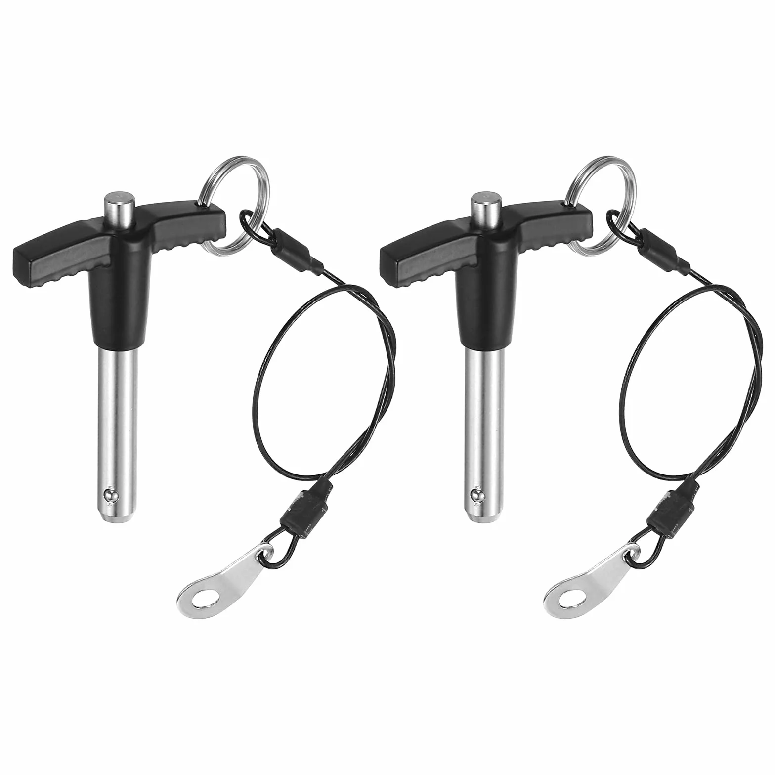 QUARKZMAN 2pz Pin di Blocco a Maniglia a T 8mm x 30mm Acciaio Inossidabile Rilascio Rapido a Pulsante