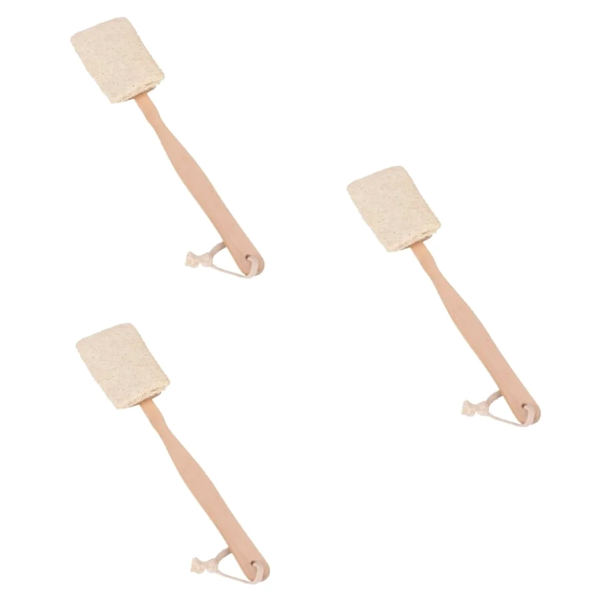 POPETPOP 3pezzi Spazzola Per Schiena Luffa Naturale Con Manico Lungo Esfoliante Per Corpo Da Bagno Per Rimuovere Morta e Rinfrescare La Colore Random