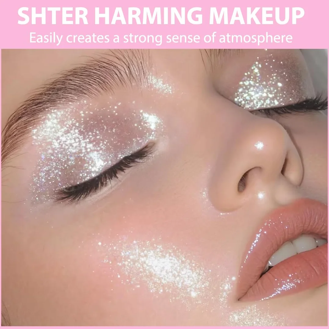 2 Pezzi Body Gel liquido con glitter da 25ml, a lunga durata, gel con paillettes per trucchi da festival, feste in maschera, compleanni