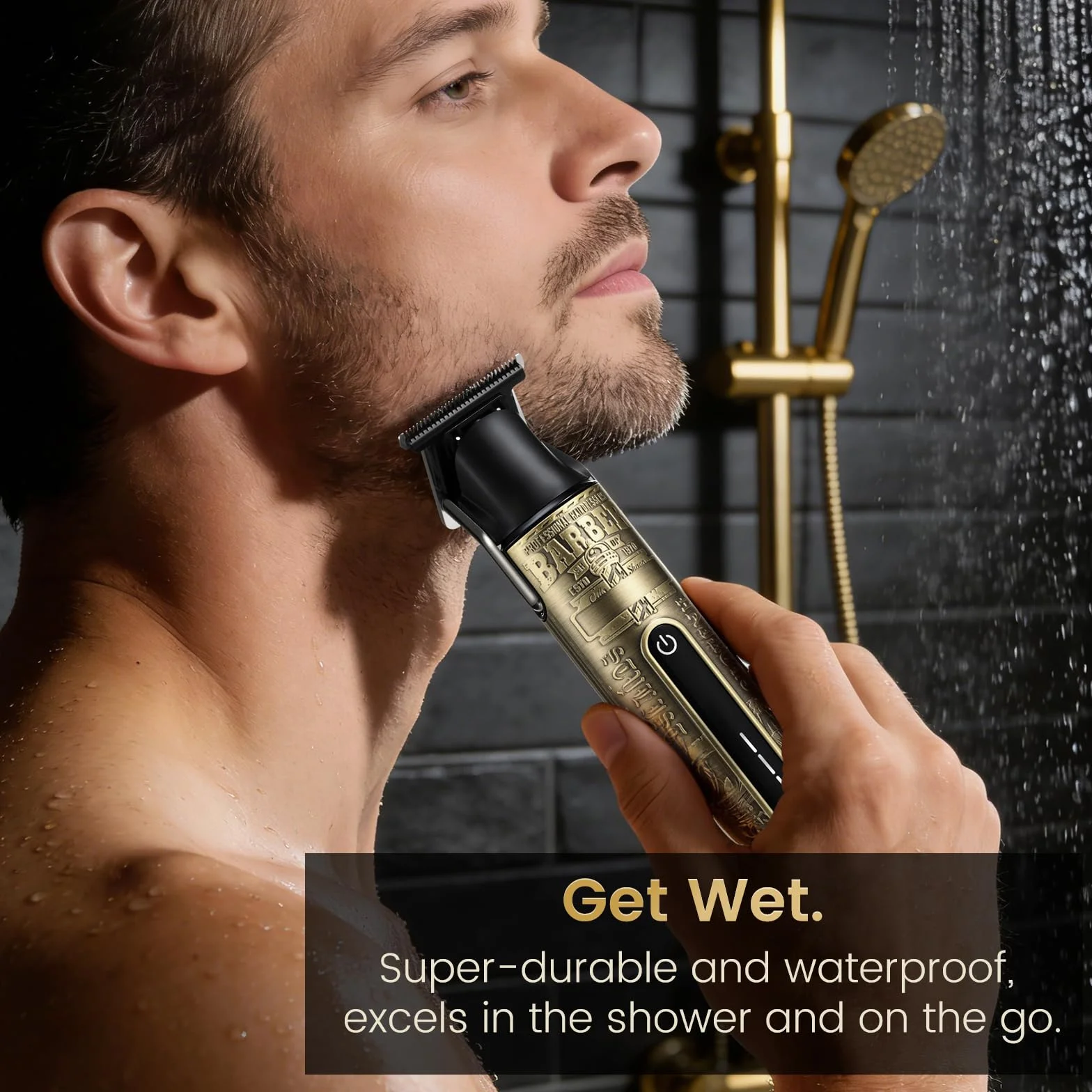 Tagliacapelli Uomo Professionale, Impermeabile IPX6 Rasoio Elettrico Barba, Macchinetta per capelli con Pettini Guida Magnetici, Senza Fili Regolabarba Ricarica Type-C Trimmer Kit Regalo