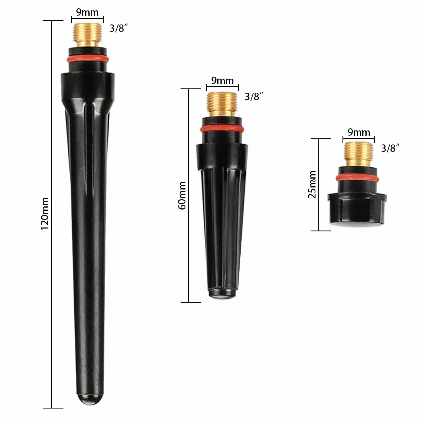 Kit Accessori per Saldatrice TIG 49 Pezzi, Torcia TIG con Ugelli Allumina, Lenti, Anello Silicone, Tazze Gas per WP-9/17/18/26