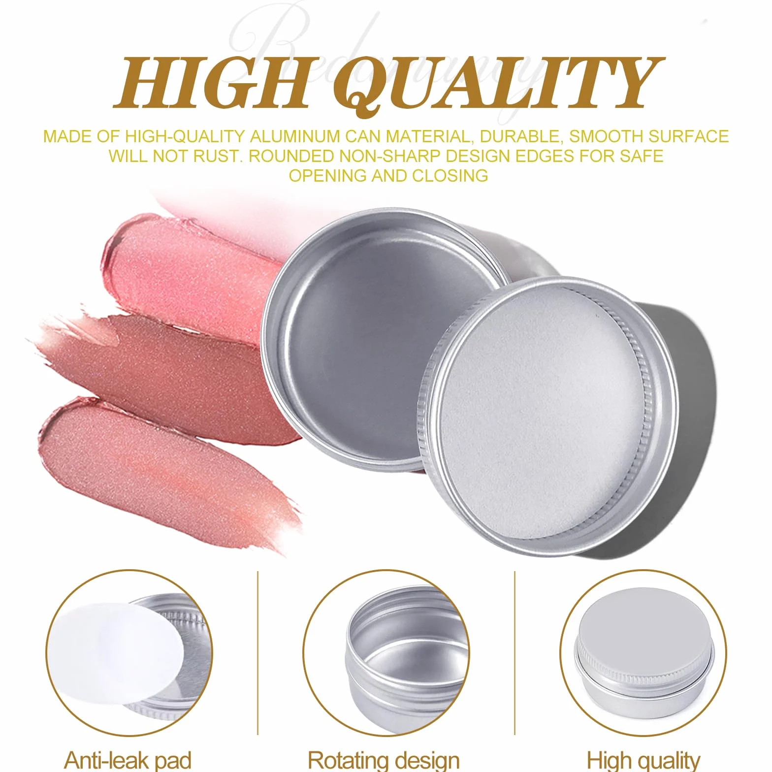Redamancy 20 Pezzi Argento Lattina Alluminio, Barattoli Metallo, Contenitori Cosmetici con copri di Vite e etichette e Mini Spatola, per Candele Cosmetico Caramella Gadget Balsamo Labbra(20 ml)