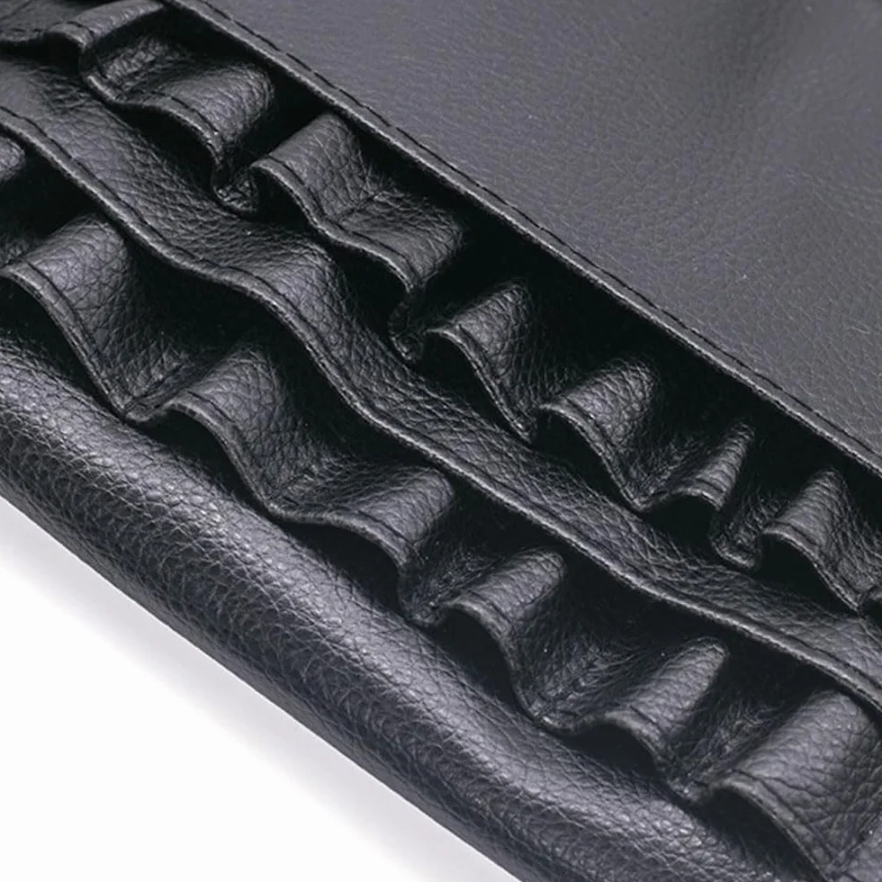 Borsa Trucco Beauty Case, Porta Pennelli Make Up da Viaggio Con Cintura Regolabile e Marsupio Cosmetici Portatile (Nero)