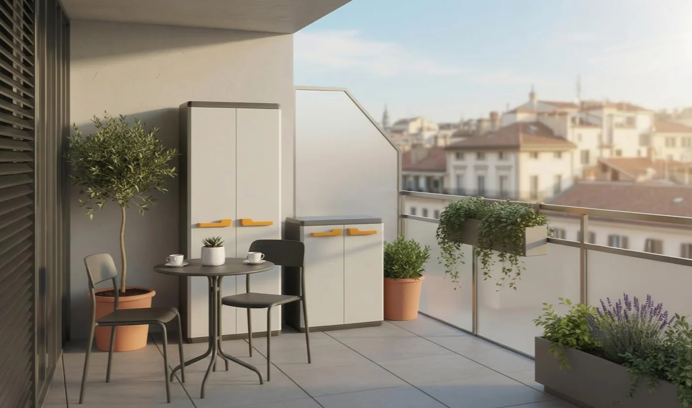 Keter Armadio Portascope Rio 68x39x166H cm 3 Ripiani Regolabili Grigio